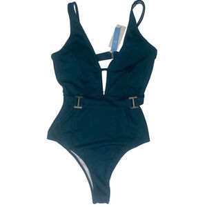 Women's CUPSHE Swimsuit Size S Teal One Piece Swimsuit